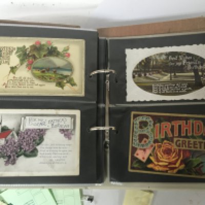 A collection of six albums of Vintage postcard including commercial cards and other landscapes and Greetings cards.- NO RESERVE
