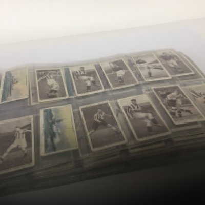A collection of Vintage cigarette cards including footballers Film stars and Military theme. (a lot) NO RESERVE