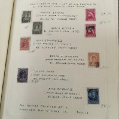A collection of six albums of mixed used world stamps including British Victorian stamps and other stamps.