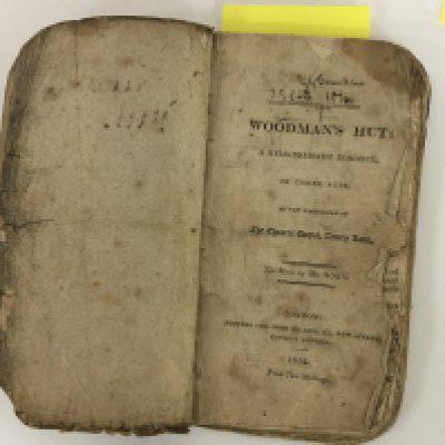 An interesting 1814 Theatre play script Woodmans Hut with additional handwriting inscription printed for John Miller 25 Bow Street Covent Garden. Performed at the The Theatre Royal Dury Lane London.