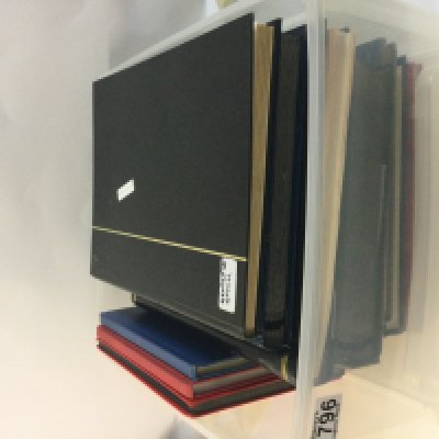 A box containing Victorian to queen Elizabeth II stamps approx 10 albums.