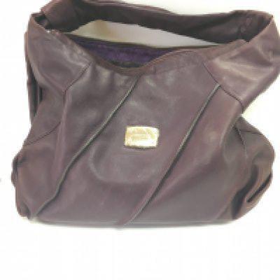 A Jimmy Choo Purple leather hand bag, postage category C. NO RESERVE