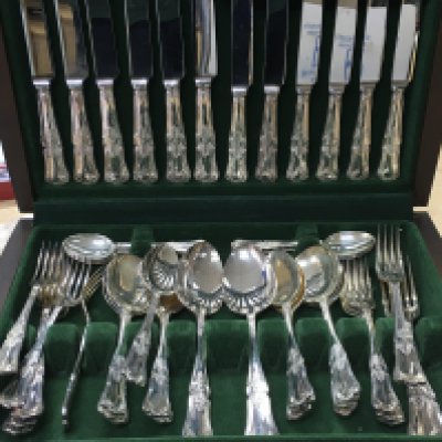 A canteen of silver plated Butler cutlery, postage category C