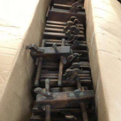 A collection of vintage wooden planes and a toolbox- NO RESERVE