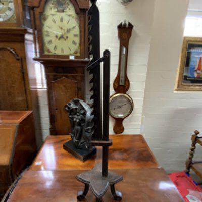 a 1930s oak Rise and fall candlestick. NO RESERVE
