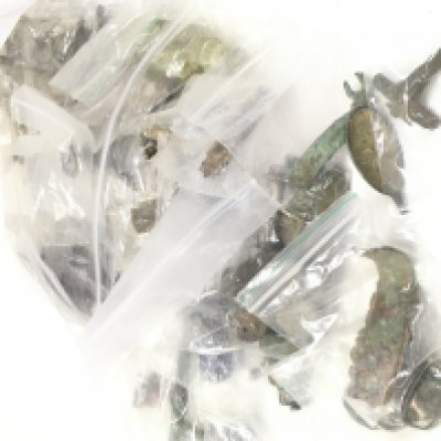 A bag of archeological finds.