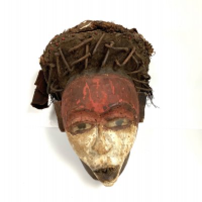 Tribal Art, A Bakongo wall mask.