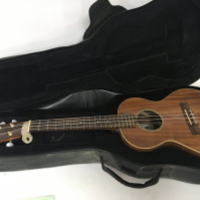 A cased Ukulele guitar maker Cordoba model 25TK in a fitted case.