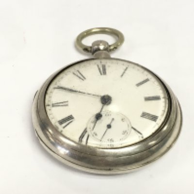 A silver pocket watch, London hallmarks. Shipping category A.