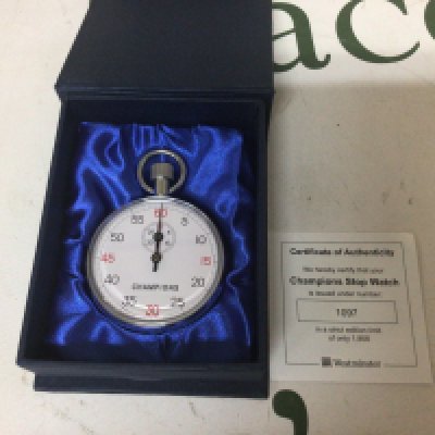 A limited edition Champions Stop watch in a fitted case NO RESERVE
