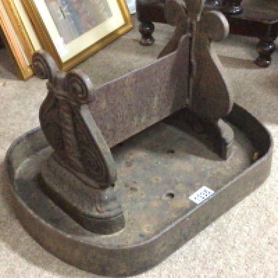 A Regency cast iron boot scraper.
