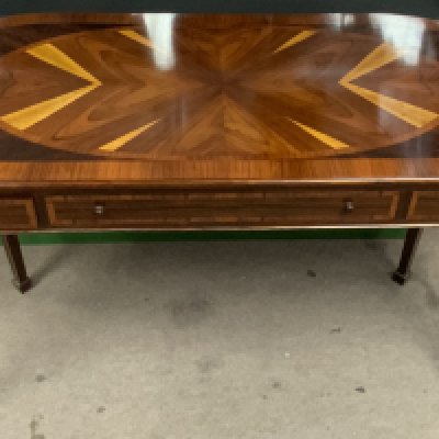 A Rosewood Veneered console table, 130cm x 54.5cm x 77cm