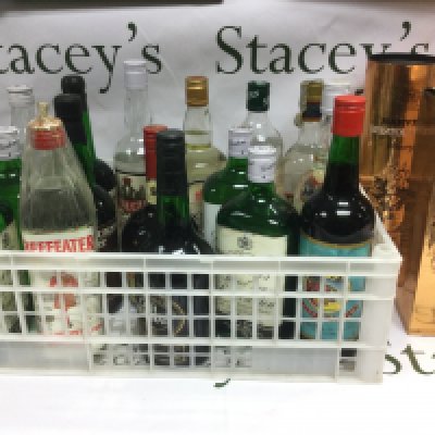 A collection of spirits comprising various gin, cognac, rum and vodka. Shipping category D.