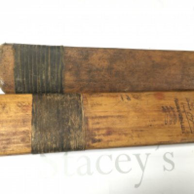 Two vintage cricket bats. Postage D
