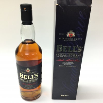 A bottle of Bells special reserve malt whisky. 700ml sealed with box.