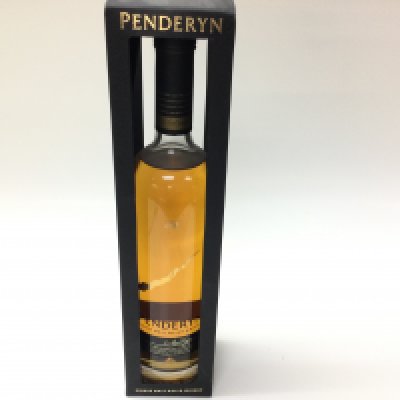 A bottle of Penderyn single malt whisky. 700ml sealed bottle.