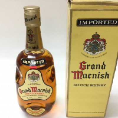 A bottle of Grand Macnish whisky. 750ml sealed bottle with box