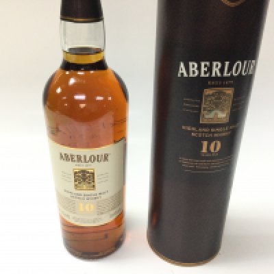 A bottle of Aberlour 10 years single whisky. 700ml sealed with box.