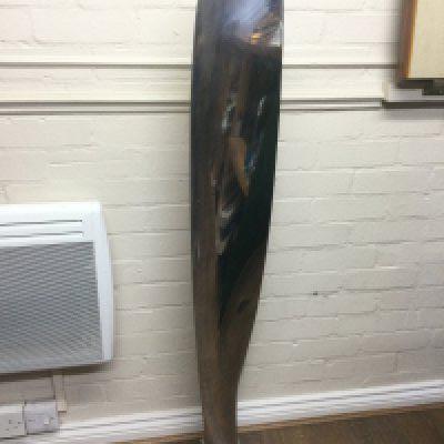 A chrome propeller, approx height 135cm. Shipping category D.