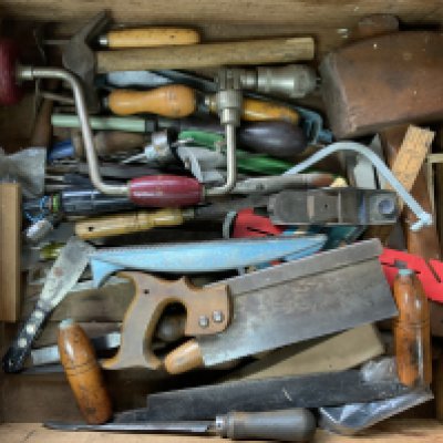 A large collection of various woodworking and engineering tools etc.
