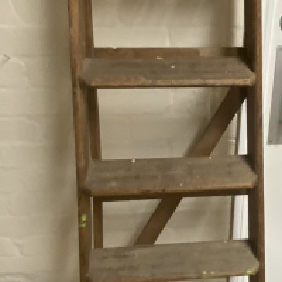 Vintage wooden decorators ladders.195cm.