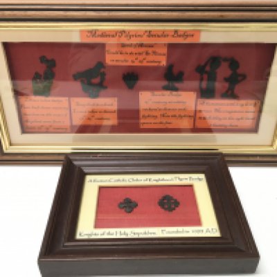 Cased Medieval Pilgrim badges and tokens, all metal detector finds. This lot can be posted without the case, postage category A