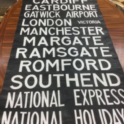 A collection of six bus destination rolls. Shipping category D.