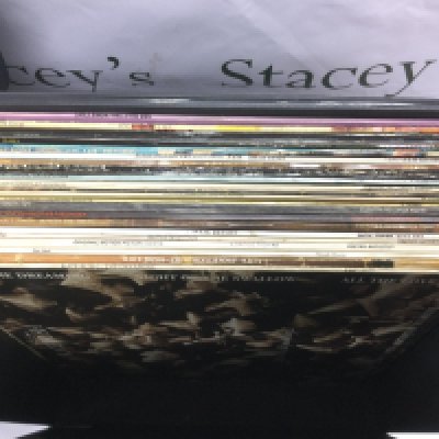 Two record cases of LPs by various artists including Kate Bush, Carly Simon and others. Shipping category D.