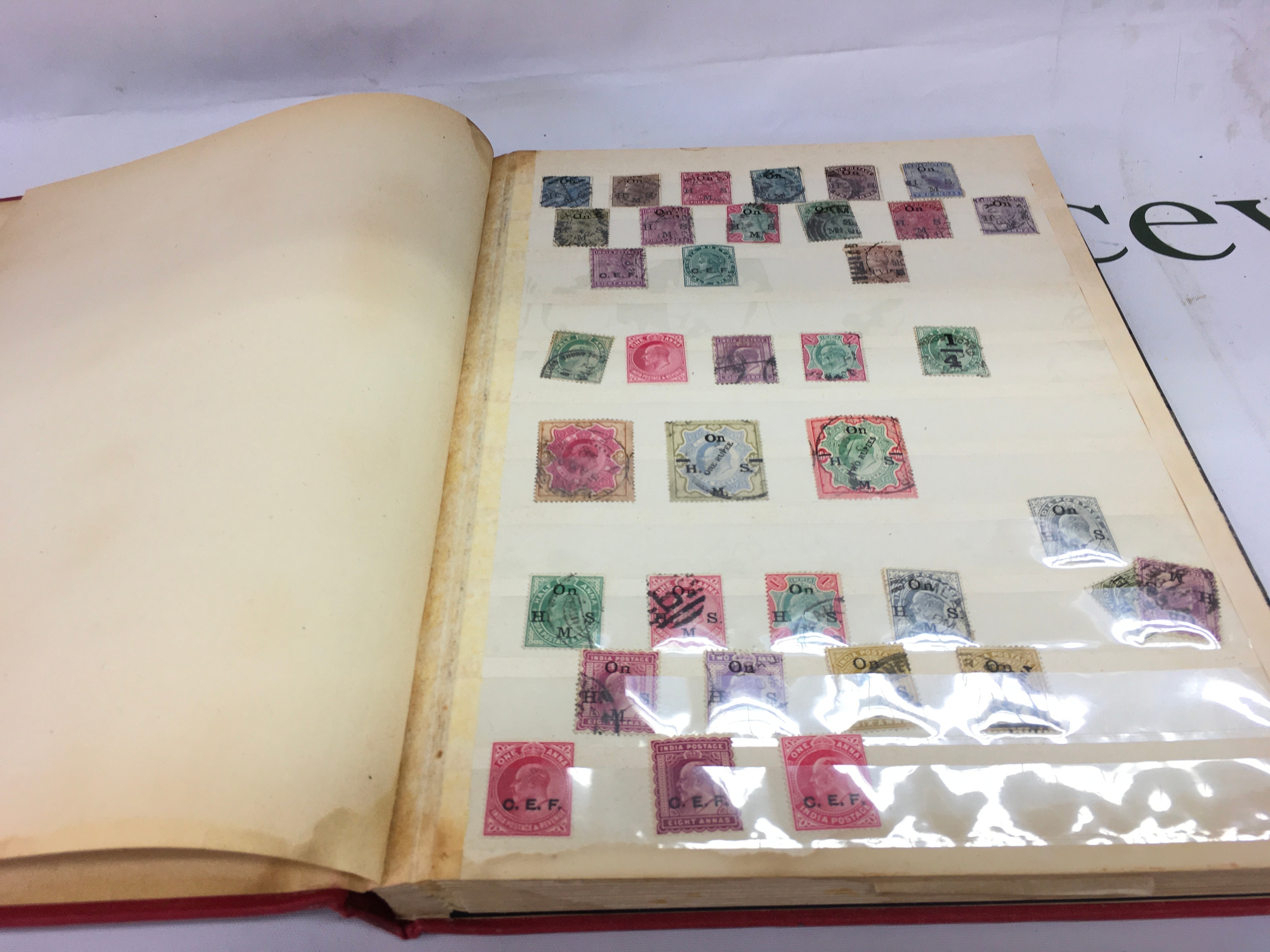 A stamp album of Indian stamps used and mint 