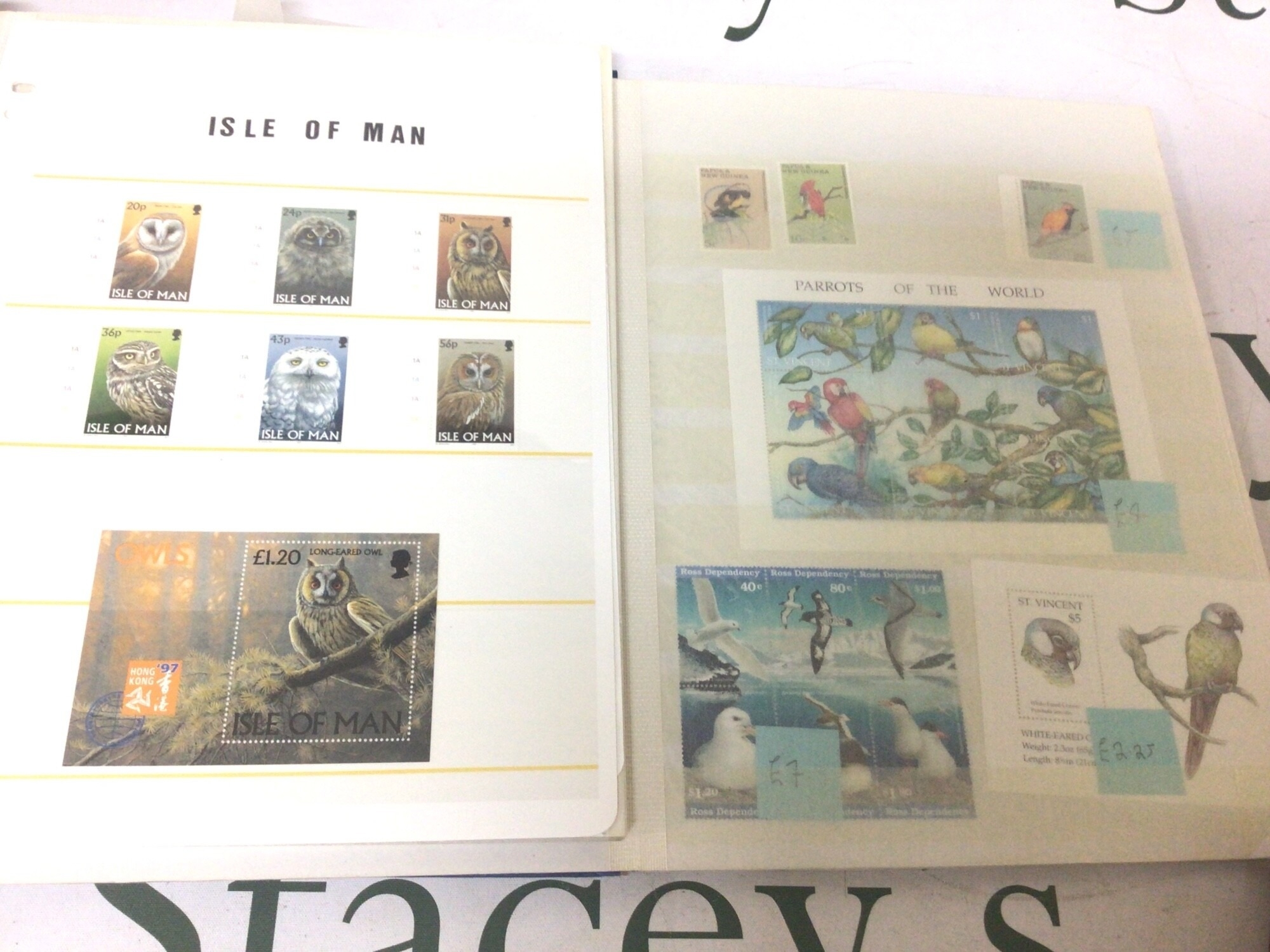 A collection of Isle of Man and other stamps mainly all unused Bird theme Pictorials. In two albums (2) NO RESERVE
