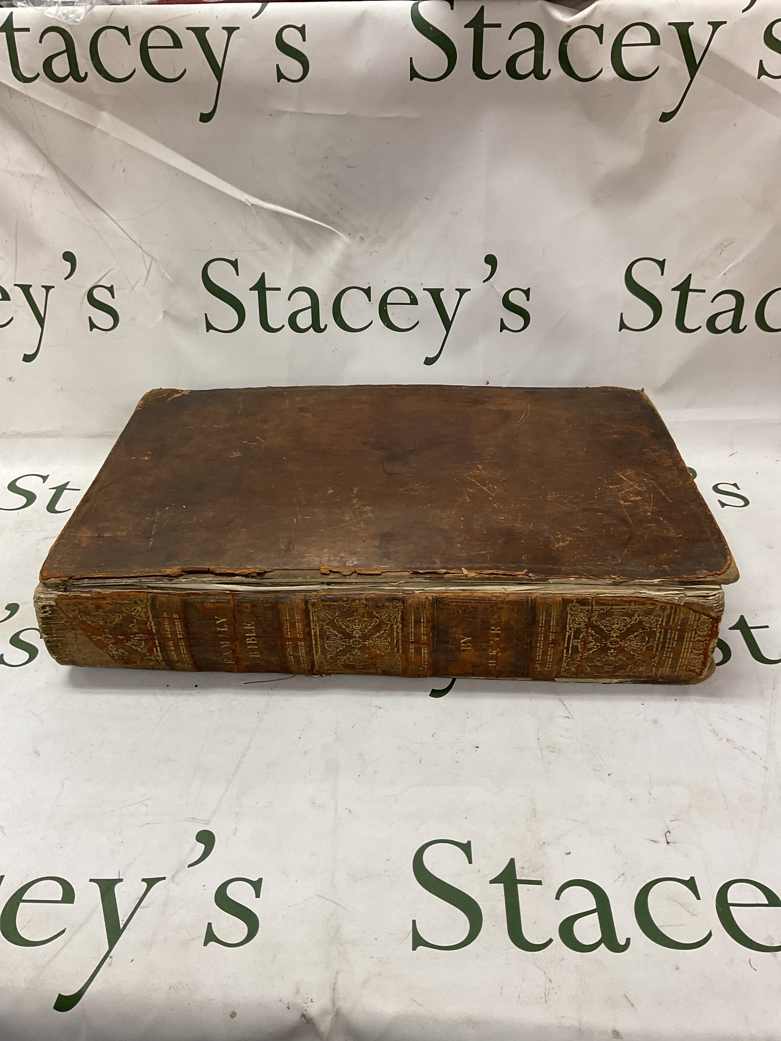 George IV Era family bible, large size dated 1823.