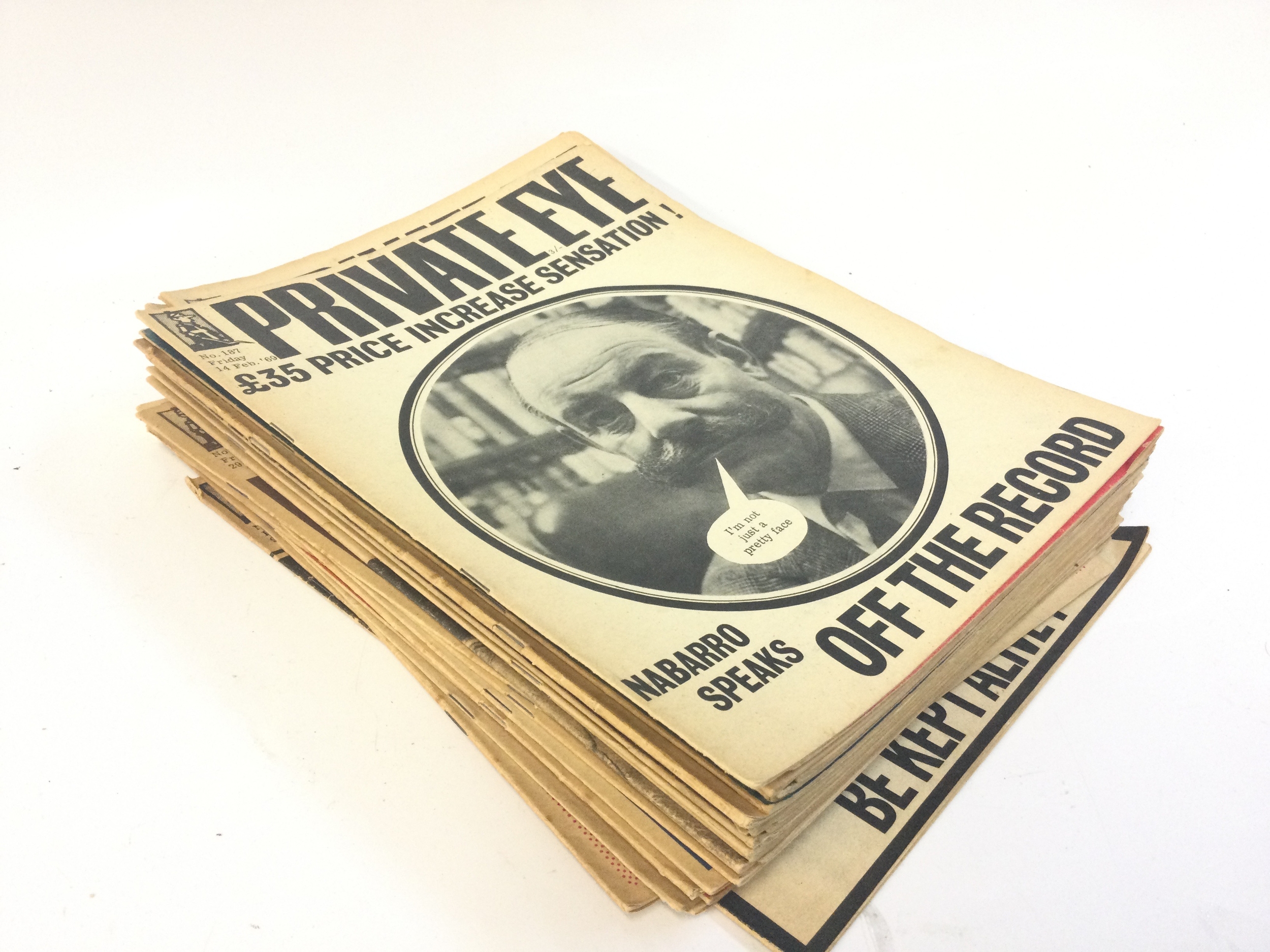 A collection of Private Eye magazines 