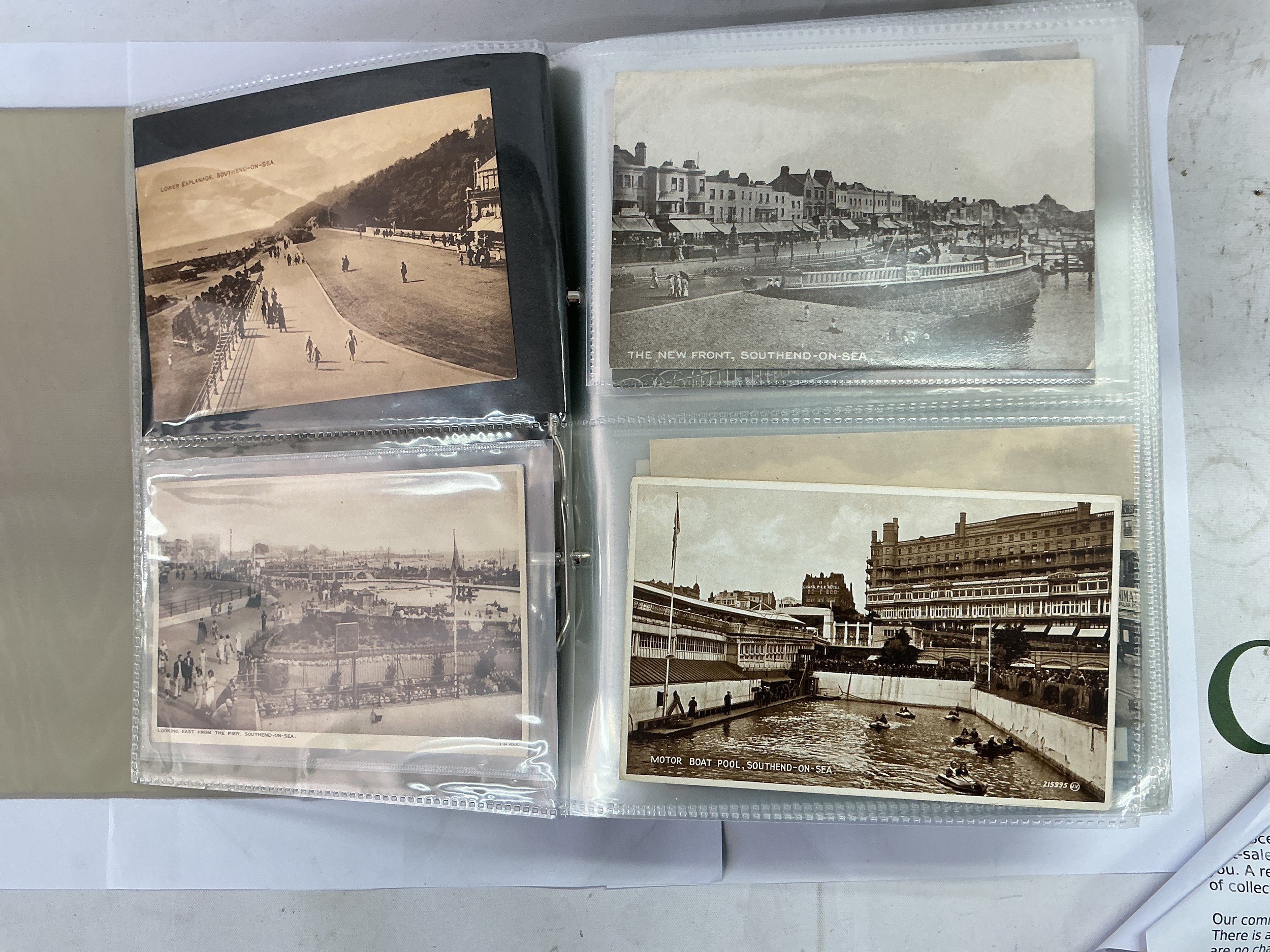 A postcard album of local views of Essex, London, Hampshire etc.