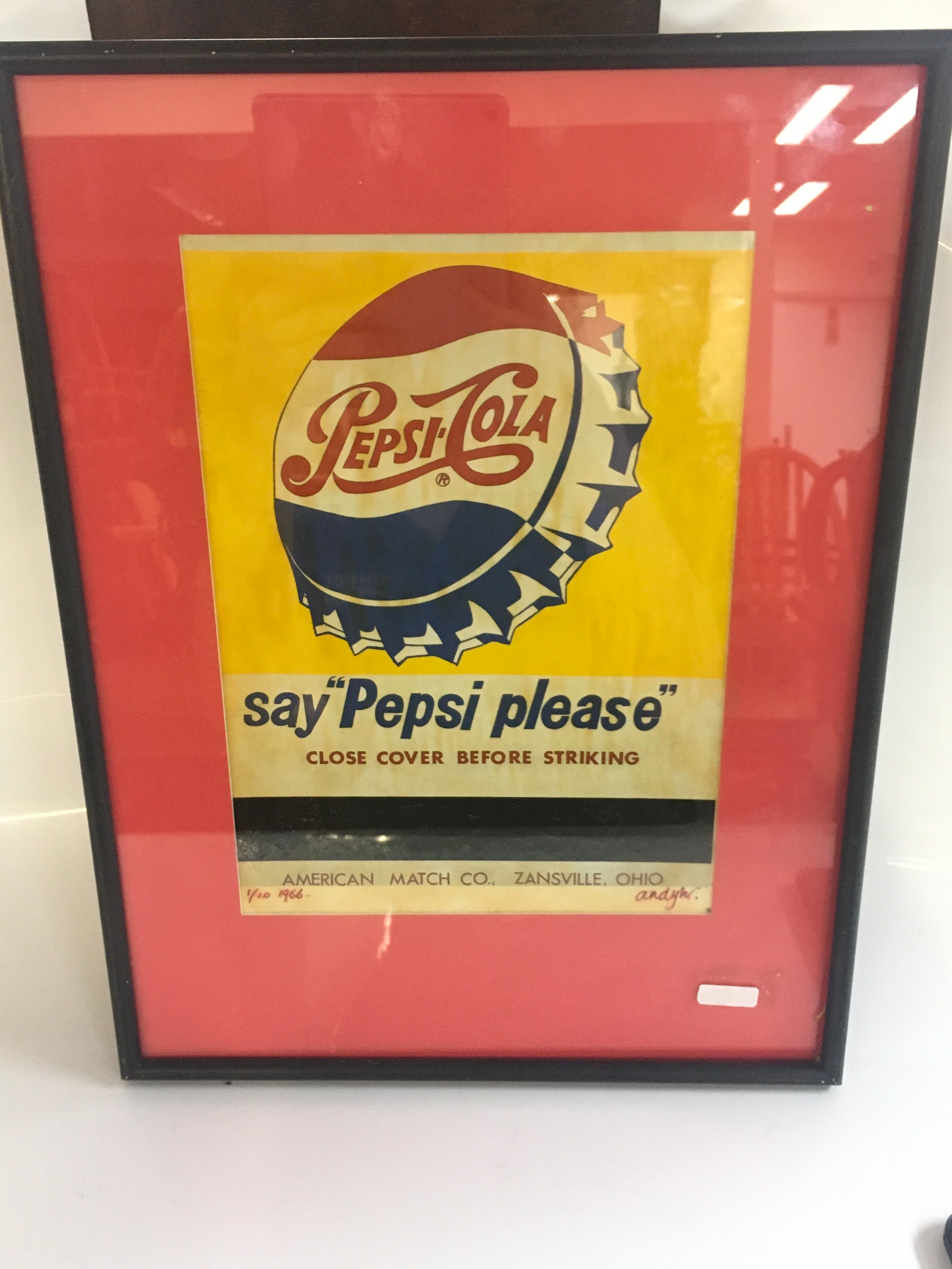 Andy Warhol pop art Pepsi Cola Advertisement 20x27cm, no reserve