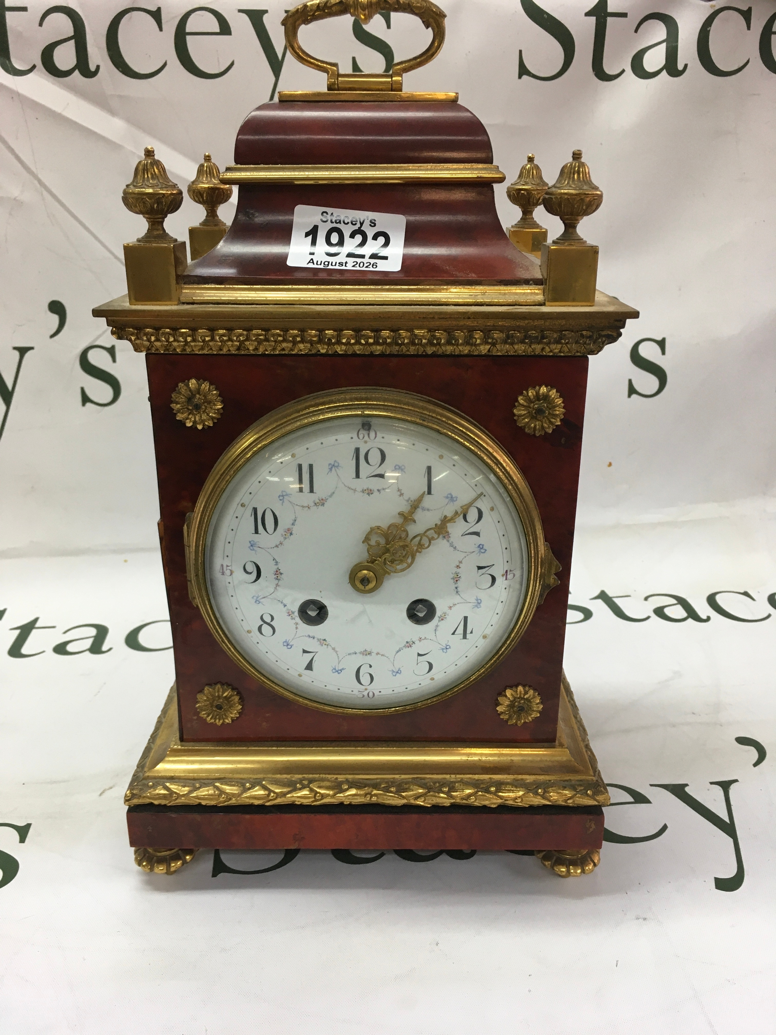 8 day gong strike mantle clock
