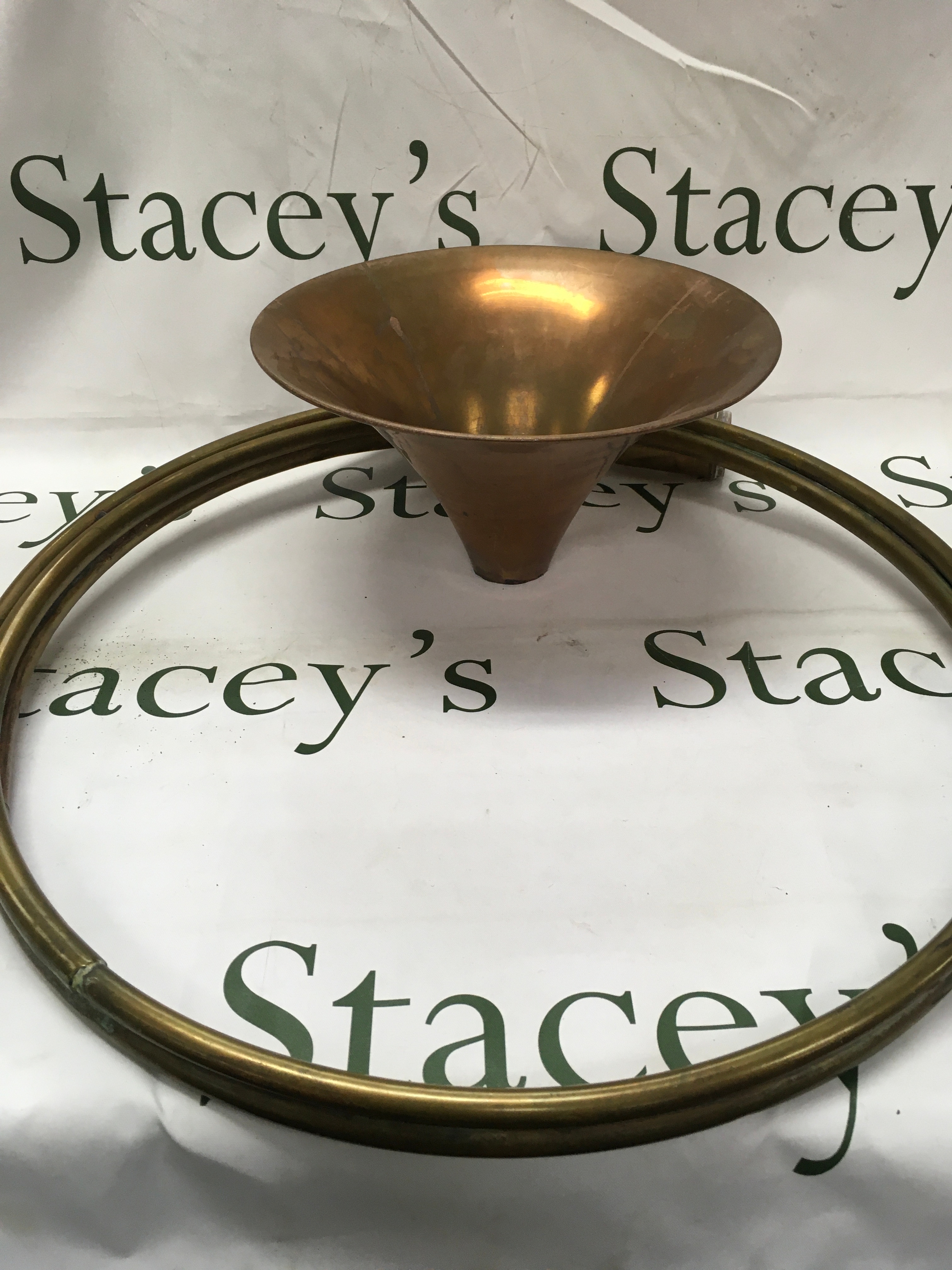 Vintage brass hunting horn (post coach horn)