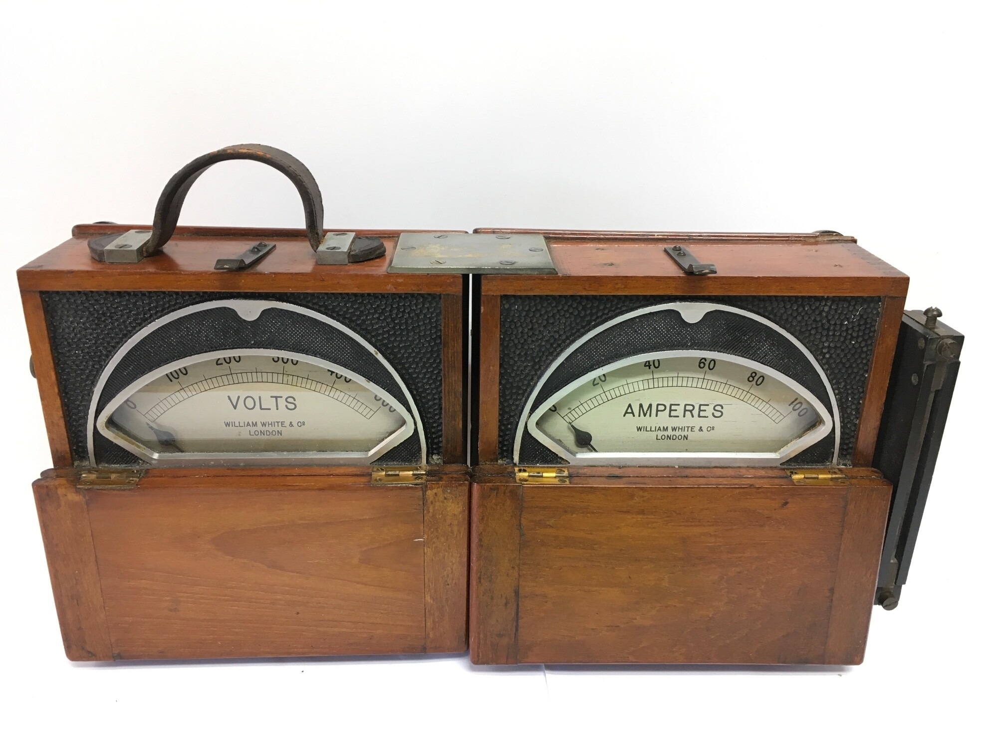 An antique William White & Co of London voltmeter and ammeter. NO RESERVE