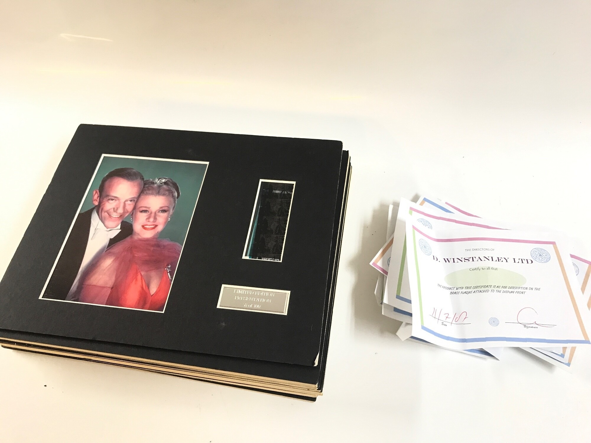 A Collection of limited Edition presentations with photo print and film footage NO RESERVE