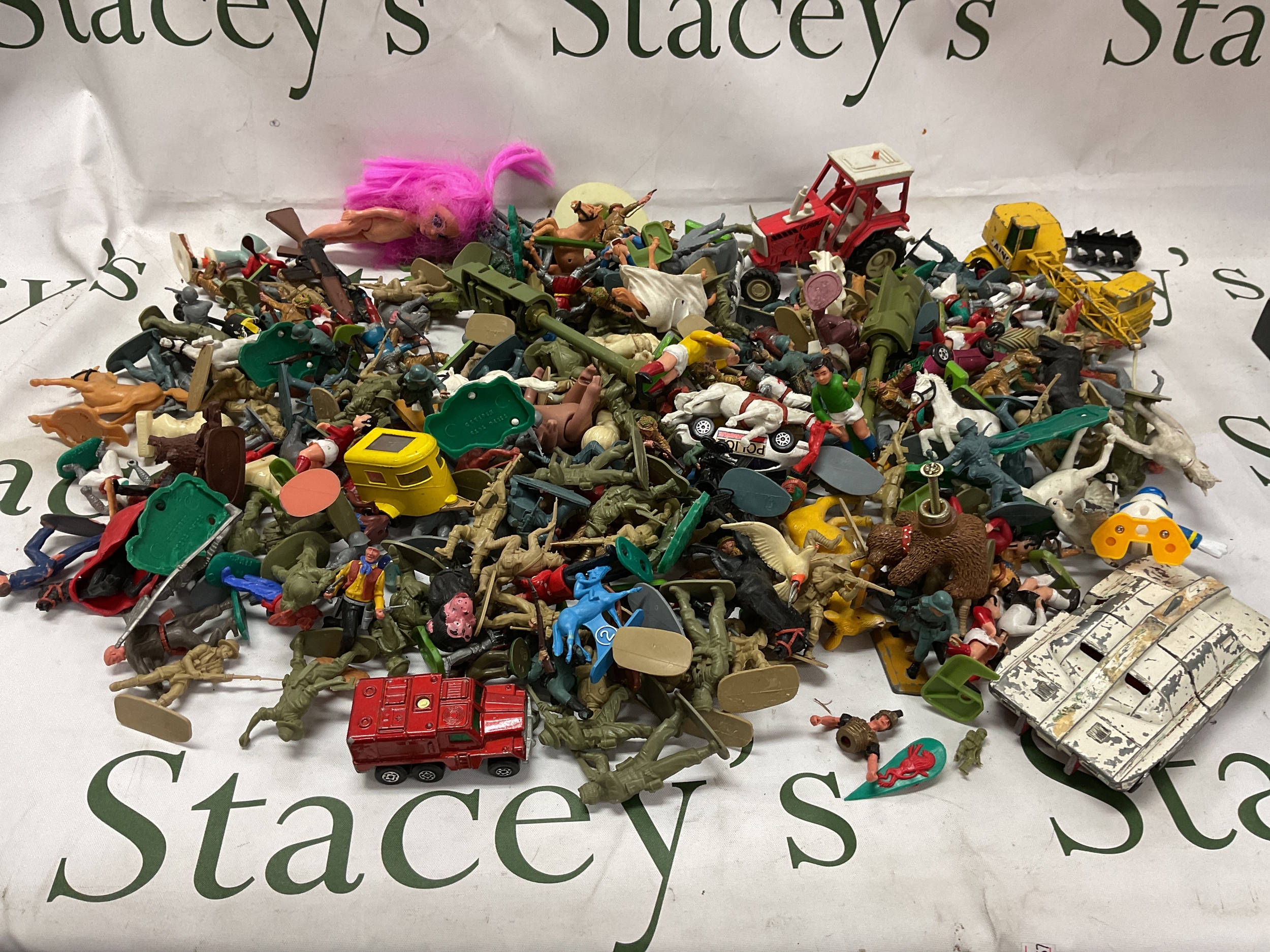 Toy soldiers.Timpo, Airfix, Britains, cars and footballers.all from 60/70s