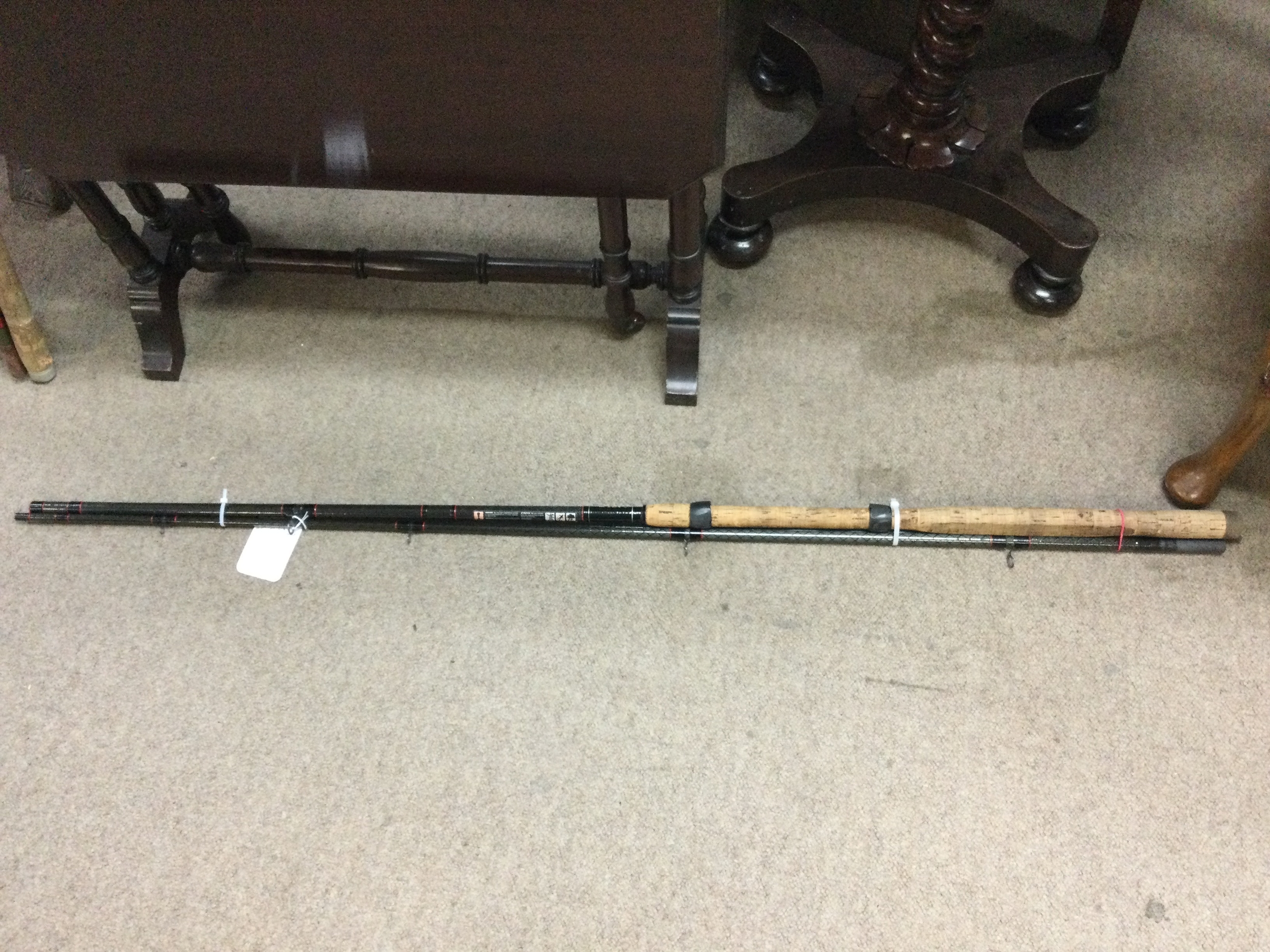A Daiwa Carbo Whisker 12ft match rod in excellent condition. Very light quality rod