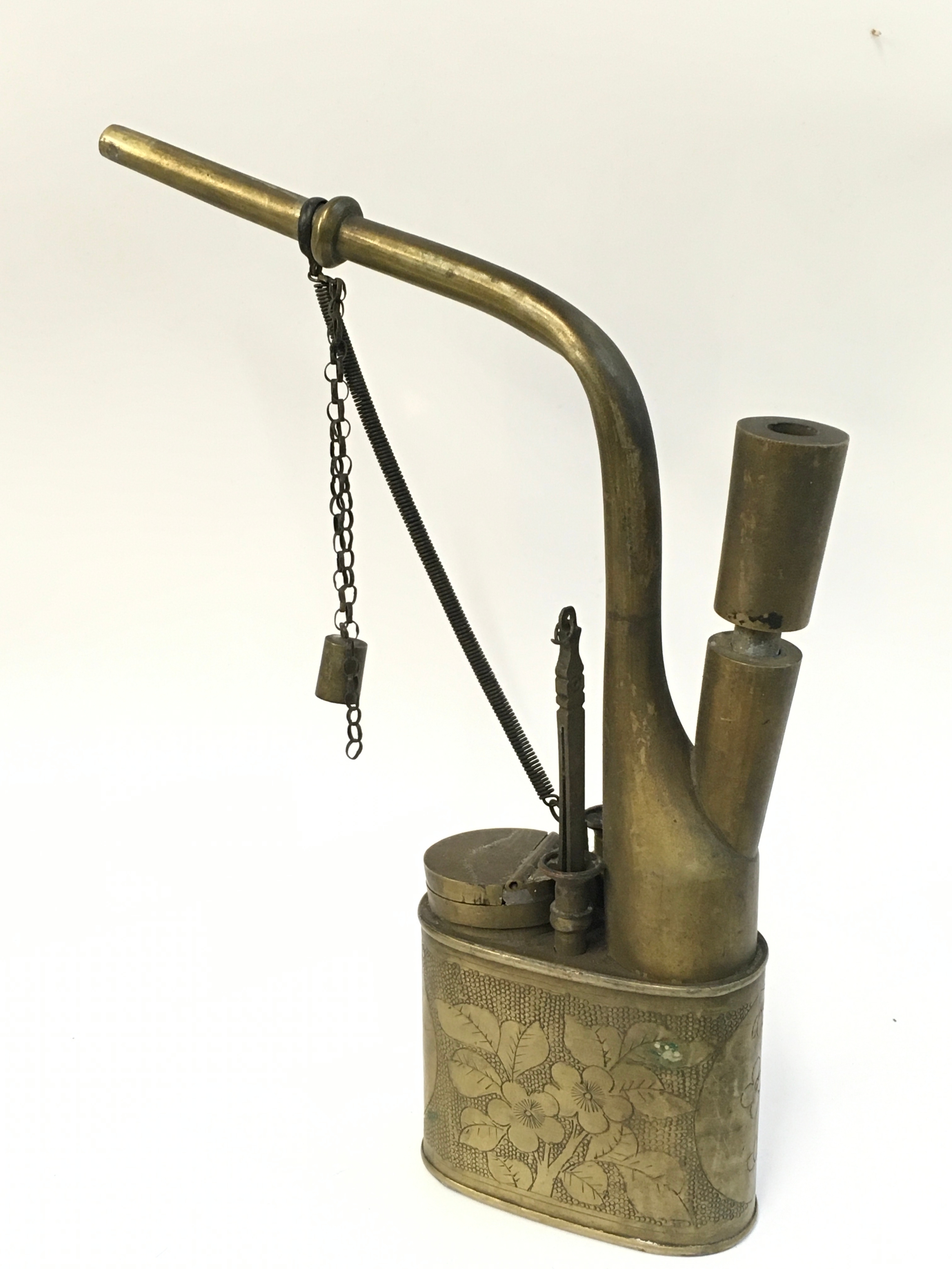 An opium pipe, 21cm tall