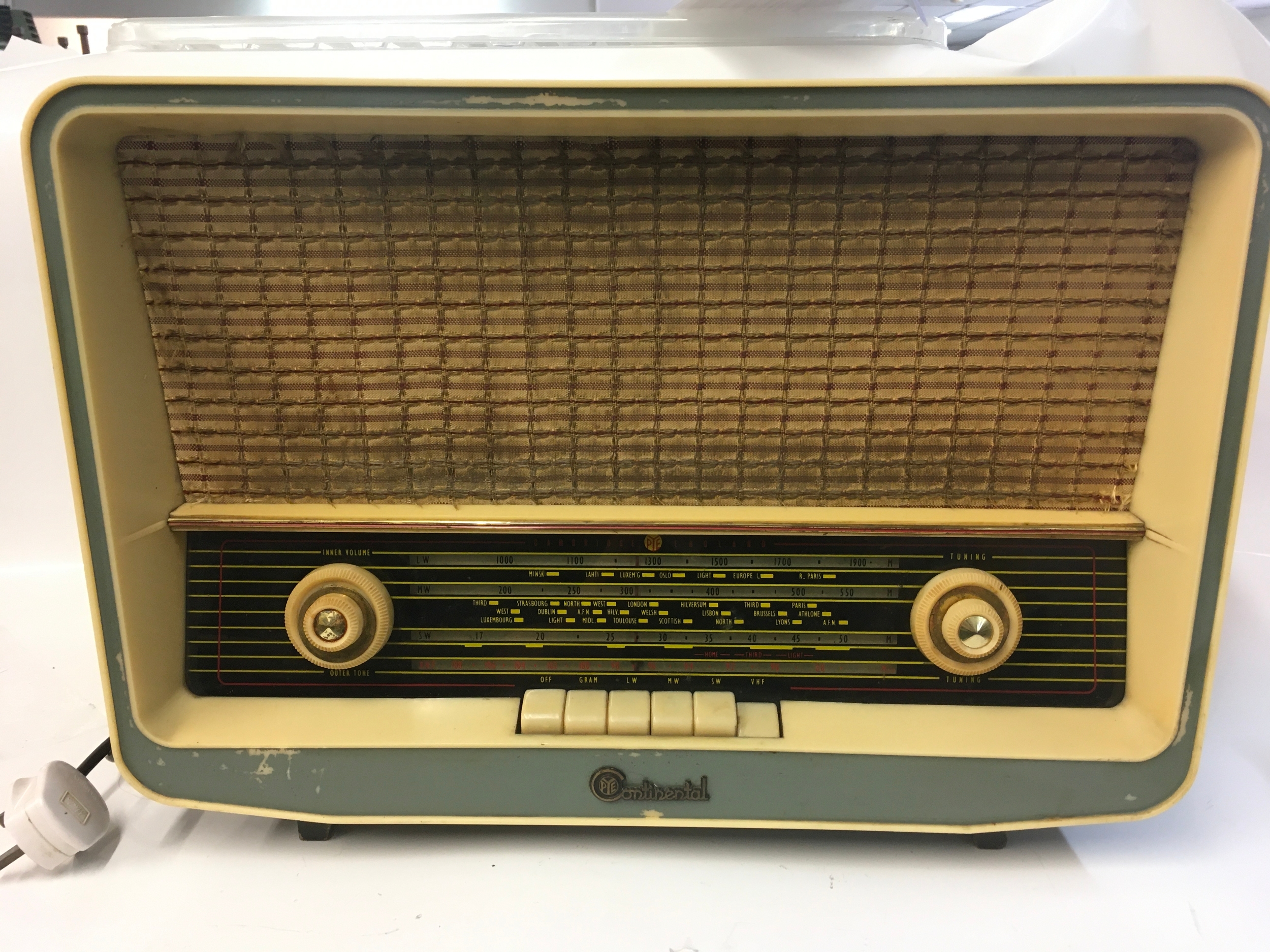 A vintage Continental radio model VHF 2D. 53cm wide 38cm tall