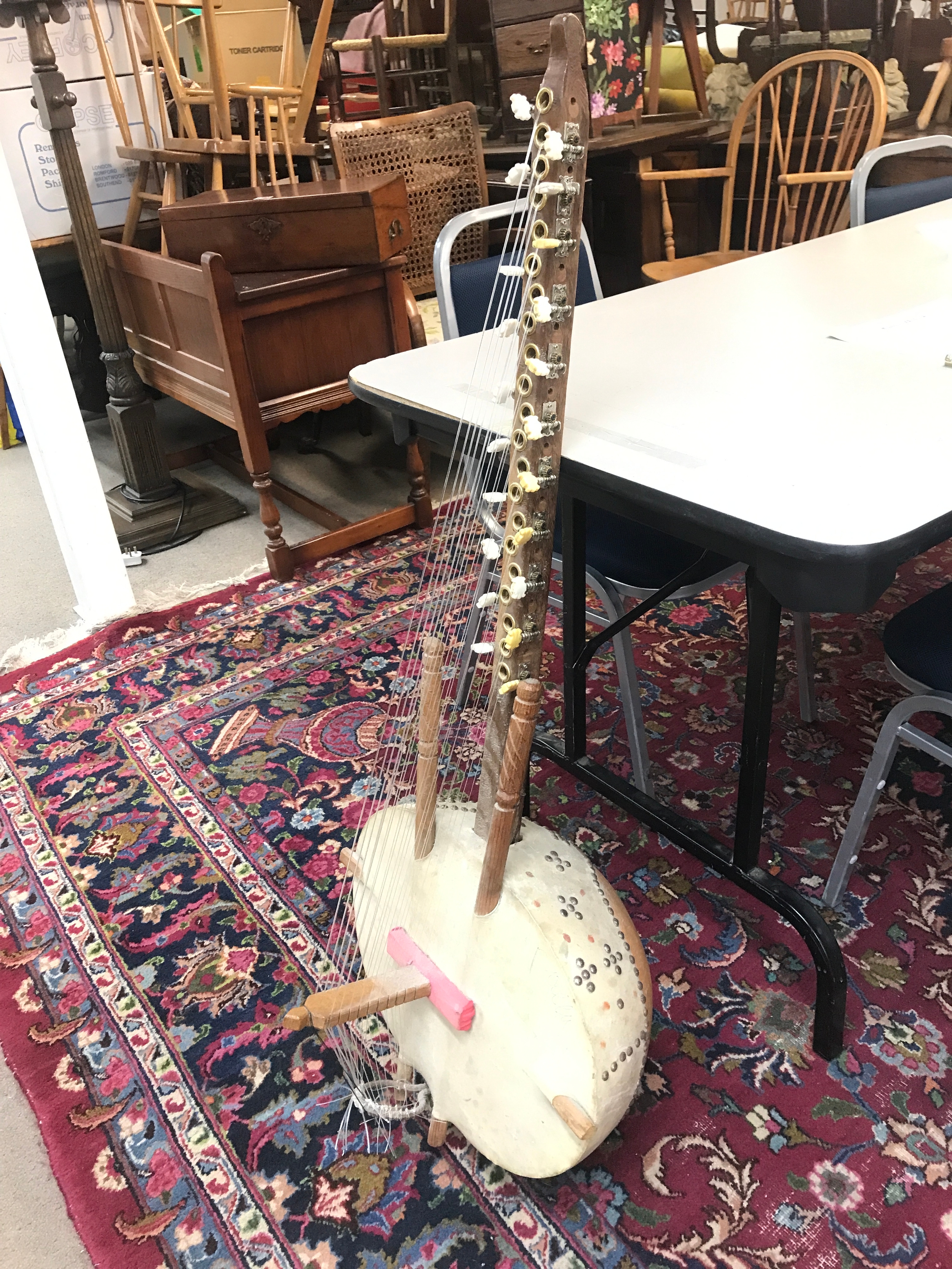 A Kora, traditional 21-string harp-lute from West Africa.