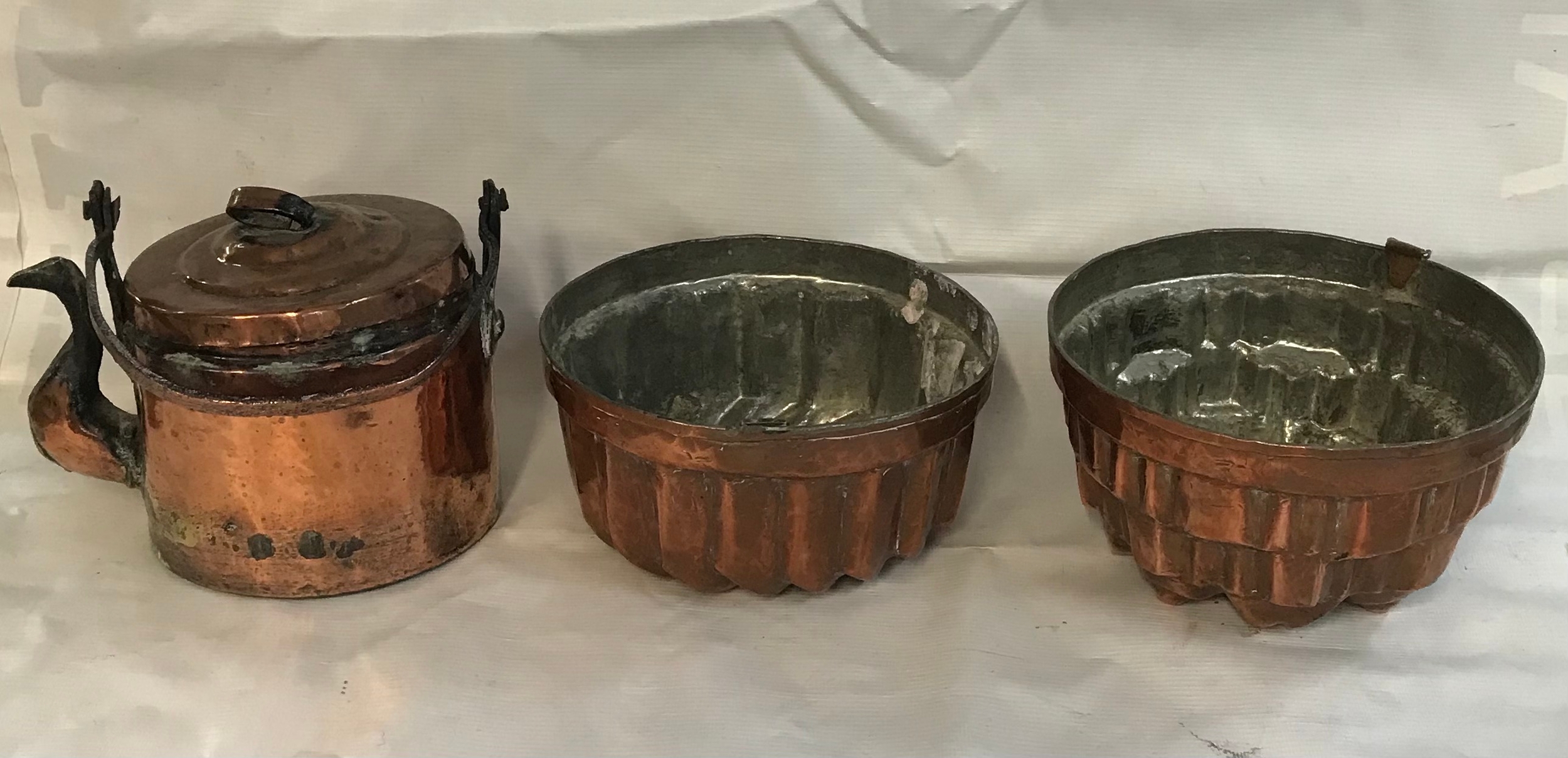 Vintage copper kitchenware lot
