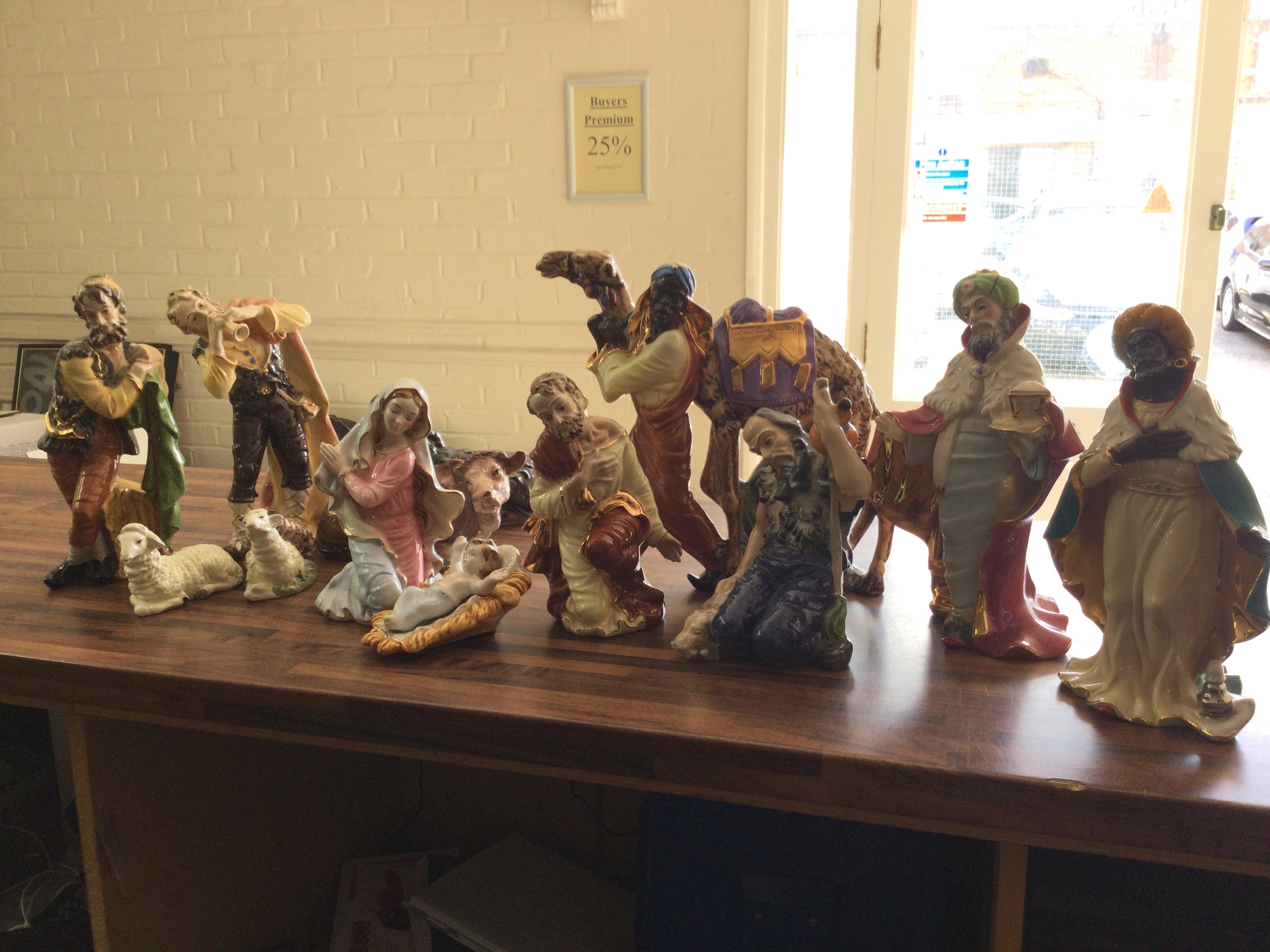 Italian ceramic nativity scene figures