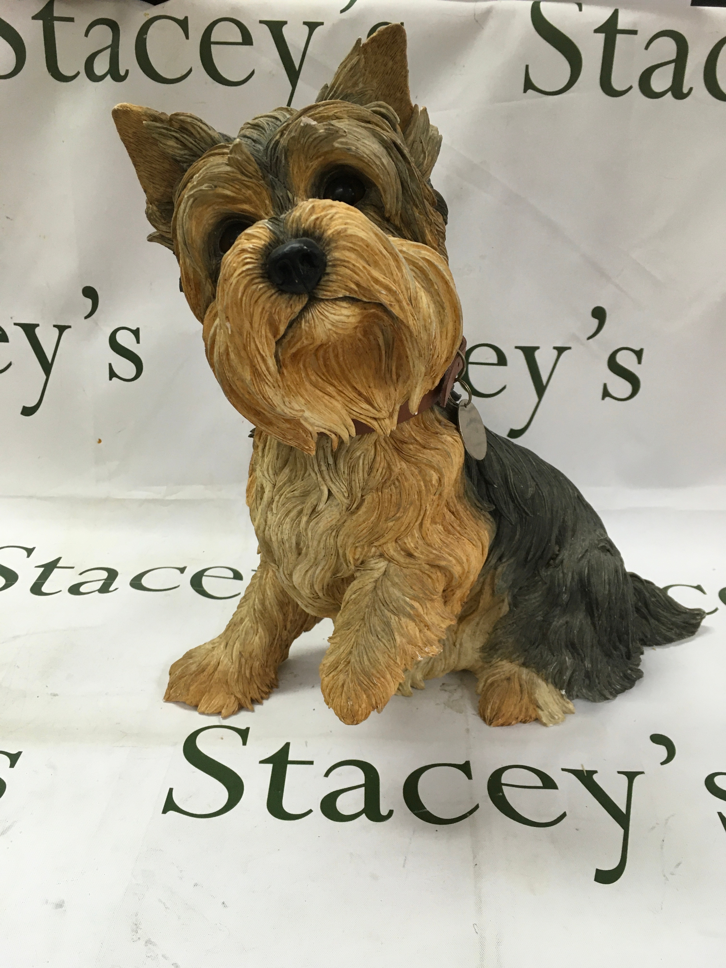 A Yorkshire Terrier oranment. Height, 33cm. 