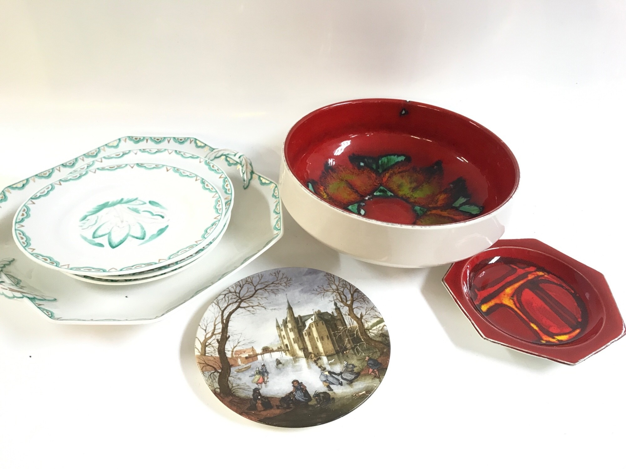 Poole bowl and dishes , Gustavsberg Sweden Wogue Kage plates NO RESERVE