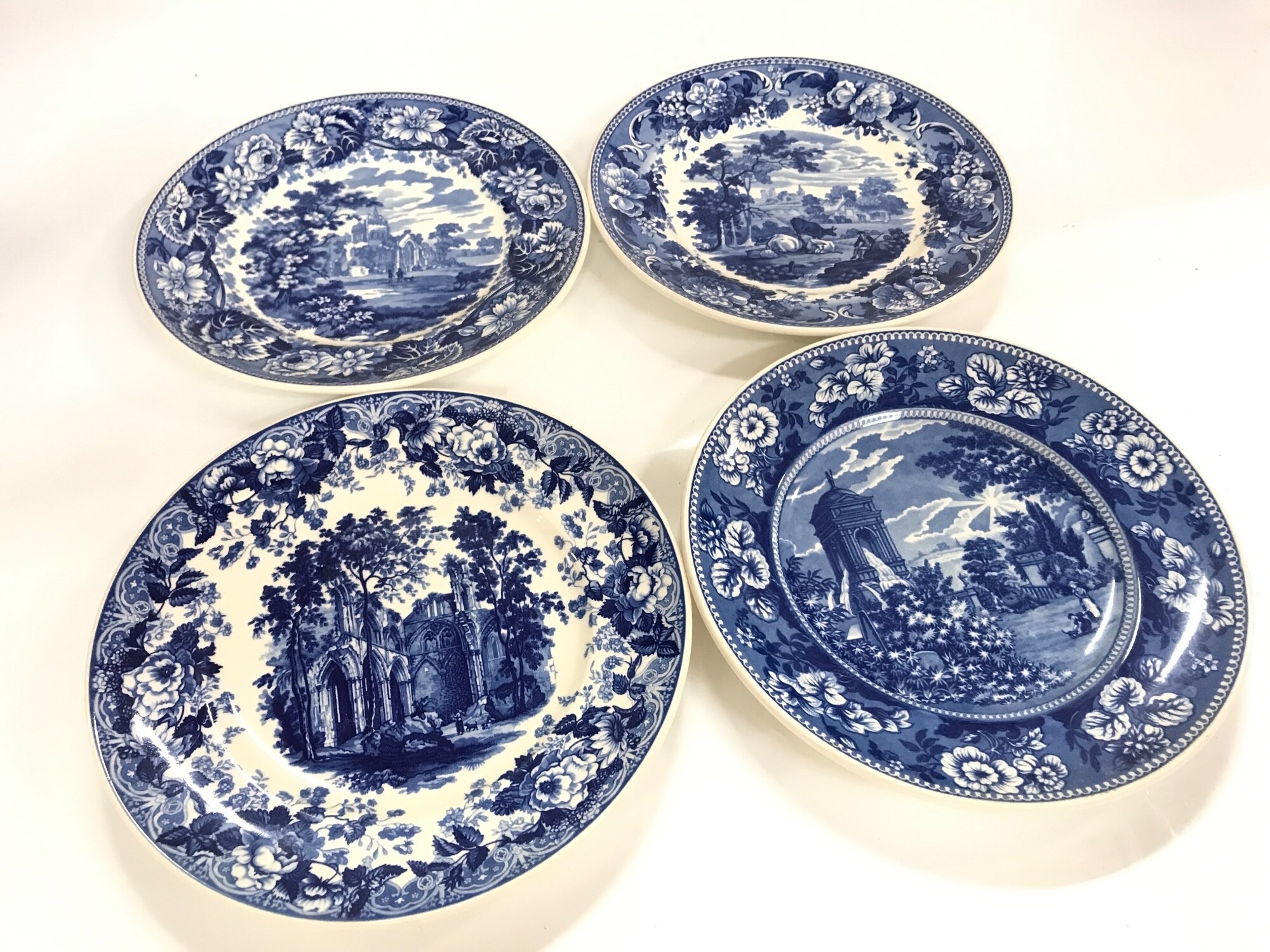 Wedgwood blue and white plates NO RESERVE