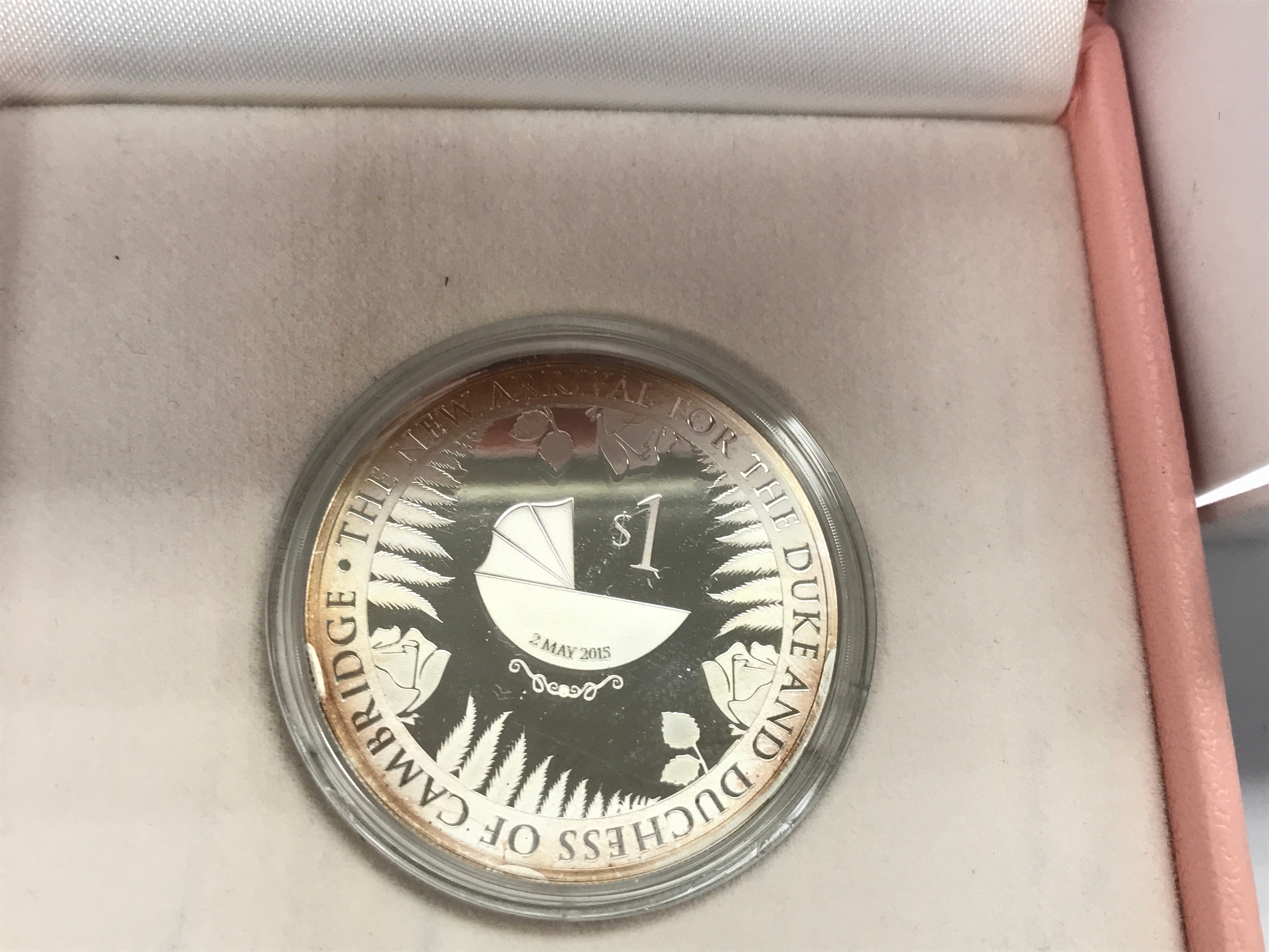2015 New Zealand $1 Royal Baby Silver Proof Coin