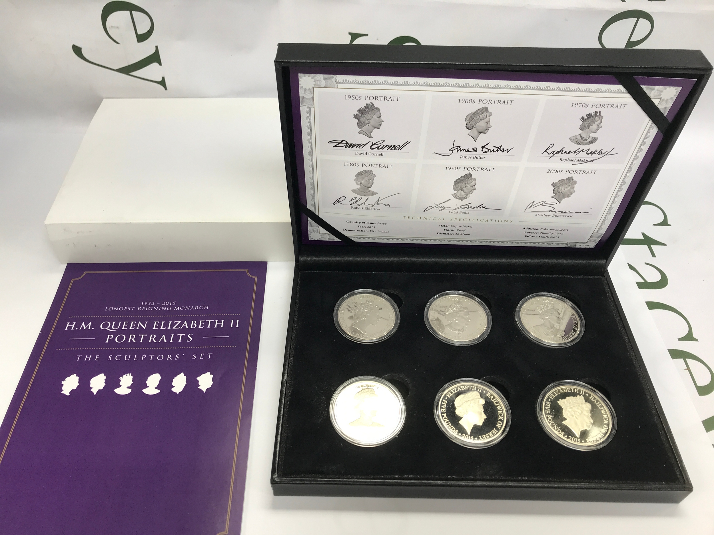 2015 Jersey "H.M. Queen Elizabeth II Portraits – The Sculptors' Set"